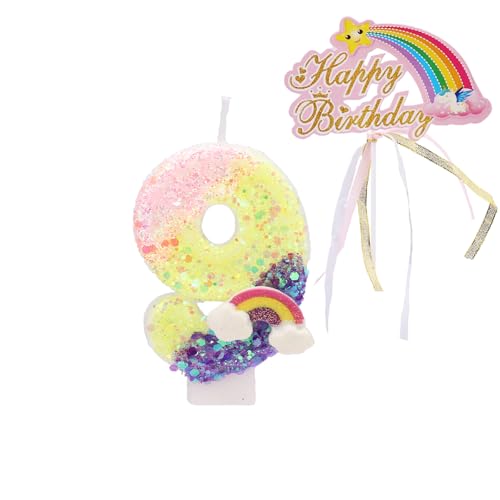 Bolosa Geburtstagskerzen Zahlen 9, Kerze 9. Geburtstag, Geburtstagskerzen Regenbogen, Geburtstagskerzen Kinder, Geburtstagskerzen fürTortendekoration, Birthday Candles, mit Tortendeko Bolosa Geburtstagskerzen Zahlen 9, Kerze 9. Geburtstag, Geburtstagskerzen Regenbogen, Geburtstagskerzen Kinder, Geburtstagskerzen fürTortendekoration, Birthday Candles, mit Tortendeko von Bolosa
