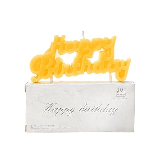 Bolosa Happy Birthday Kuchenkerzen, Kerzen Geburtstag, Geburtstagskerze, Geburtstag Kerzen, Kerze Geburtstag, Birthday Candles, Geburtstagskerzen Kinder, Tortenkerzen (Gelb) von Bolosa