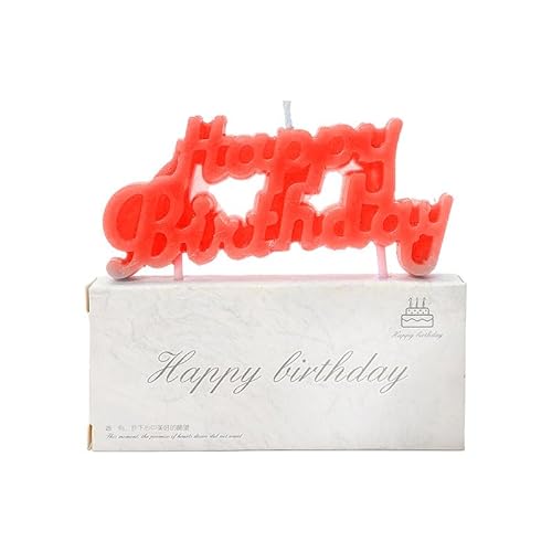 Bolosa Kerzen Geburtstag, Happy Birthday Geburtstag Kerzen, Geburtstagskerze, Kerze Geburtstag, Kuchenkerzen, Birthday Candles, Geburtstagskerzen Kinder, Tortenkerzen (Rot) von Bolosa