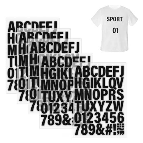 Vinyl-Buchstaben und Zahlen zum Aufbügeln für Kleidung, 5,1 cm von A bis Z, und 0–9, individuelle Wärmeübertragungen zum Aufbügeln für T-Shirt, Jersey, Hüte, Drucken, Basteln, 5 Bögen, 210 Stück Vinyl-Buchstaben und Zahlen zum Aufbügeln für Kleidung, 5,1 cm von A bis Z, und 0–9, individuelle Wärmeübertragungen zum Aufbügeln für T-Shirt, Jersey, Hüte, Drucken, Basteln, 5 Bögen, 210 Stück von Bolosa