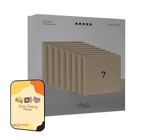 Stray Kids (5-STAR) Album [Digipack ver. (8 Members Full Set)]+Pre Order Benefits+BolsVos Exclusive K-POP Inspired Digital Merches (Goal Setting Planner, Sticker Pack) von BolsVos