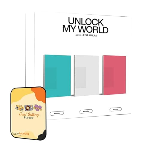 fromis_9 1st fromis_9 'Unlock My World' Album [reality+imagine+notyet ver. 3 Album Set]+Pre Order Benefits+BolsVos Exclusive K-POP Inspired Digital Merches (Goal Setting Planner, Sticker Pack) von BolsVos