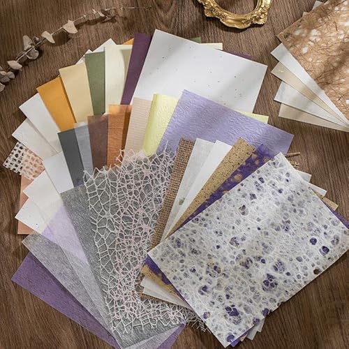 40 Blatt lila Scrapbook Papier Strukturpapier A5 Handwerk Scrapbooking Papierbögen Handgemachte Schnee Punkt Mesh Stoff Mix Spezialpapiere für Scrapbooking von Bolsome