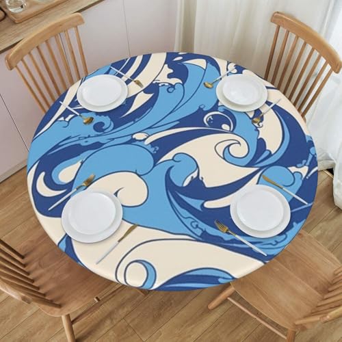 Boltpack Tischdecke mit 3D-Druck und elastischem Rand, runde Tischdecke, waschbar, wiederverwendbar, Tischdecke für Küche, Esszimmer, Party Boltpack Tischdecke mit 3D-Druck und elastischem Rand, runde Tischdecke, waschbar, wiederverwendbar, Tischdecke für Küche, Esszimmer, Party von Boltpack