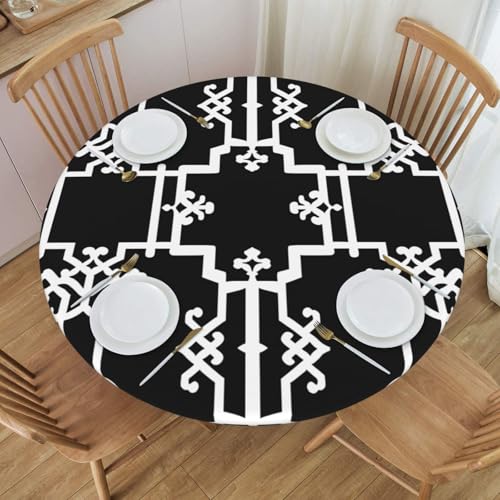 Boltpack Tischdecke mit 3D-Druck und elastischem Rand, runde Tischdecke, waschbar, wiederverwendbar, Tischdecke für Küche, Esszimmer, Party Boltpack Tischdecke mit 3D-Druck und elastischem Rand, runde Tischdecke, waschbar, wiederverwendbar, Tischdecke für Küche, Esszimmer, Party von Boltpack