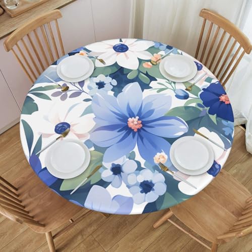 Boltpack Tischdecke mit Blumendruck und elastischem Rand, runde Tischdecke, waschbar, wiederverwendbar, Tischdecke für Küche, Esszimmer, Party Boltpack Tischdecke mit Blumendruck und elastischem Rand, runde Tischdecke, waschbar, wiederverwendbar, Tischdecke für Küche, Esszimmer, Party von Boltpack