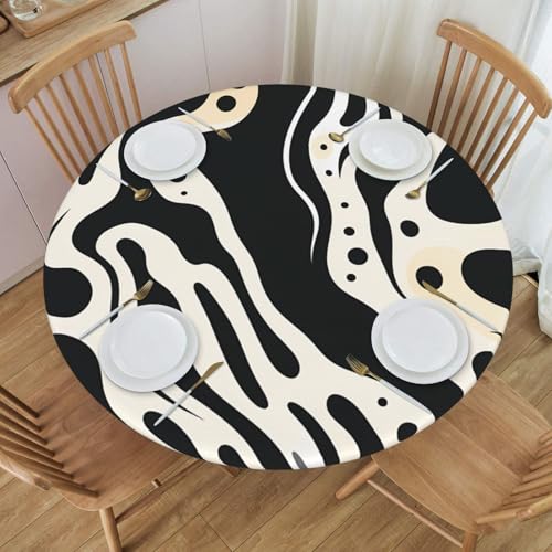 Boltpack Tischdecke mit Kuhmuster, elastischer Rand, runde Tischdecke, waschbar, wiederverwendbar, Tischdecke für Küche, Esszimmer, Party Boltpack Tischdecke mit Kuhmuster, elastischer Rand, runde Tischdecke, waschbar, wiederverwendbar, Tischdecke für Küche, Esszimmer, Party von Boltpack