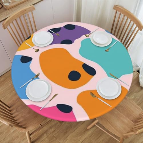 Boltpack Tischdecke mit Leopardenmuster und elastischem Rand, runde Tischdecke, waschbar, wiederverwendbar, Tischdecke für Küche, Esszimmer, Party Boltpack Tischdecke mit Leopardenmuster und elastischem Rand, runde Tischdecke, waschbar, wiederverwendbar, Tischdecke für Küche, Esszimmer, Party von Boltpack