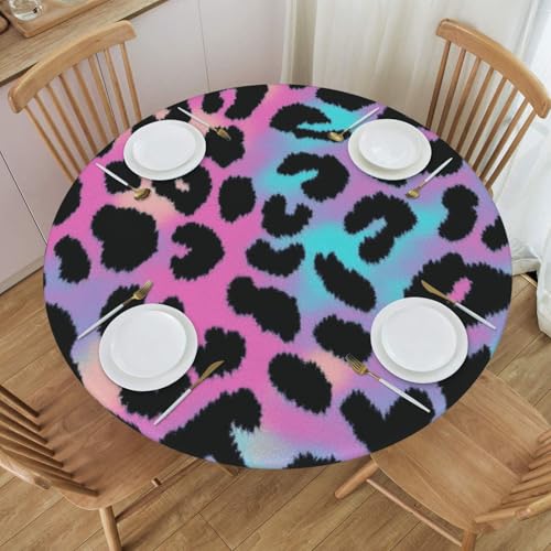 Boltpack Tischdecke mit Leopardenmuster und elastischem Rand, runde Tischdecke, waschbar, wiederverwendbar, Tischdecke für Küche, Esszimmer, Party Boltpack Tischdecke mit Leopardenmuster und elastischem Rand, runde Tischdecke, waschbar, wiederverwendbar, Tischdecke für Küche, Esszimmer, Party von Boltpack