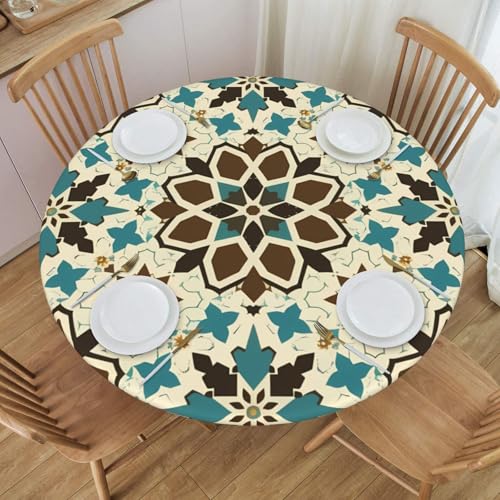 Boltpack Tischdecke mit Mandala-Druck und elastischem Rand, runde Tischdecke, waschbar, wiederverwendbar, Tischdecke für Küche, Esszimmer, Party Boltpack Tischdecke mit Mandala-Druck und elastischem Rand, runde Tischdecke, waschbar, wiederverwendbar, Tischdecke für Küche, Esszimmer, Party von Boltpack