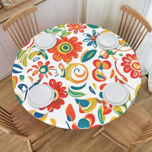 Boltpack Tischdecke mit Paisley-Muster, mit elastischem Rand, runde Tischdecke, waschbar, wiederverwendbar, Tischdecke für Küche, Esszimmer, Party Boltpack Tischdecke mit Paisley-Muster, mit elastischem Rand, runde Tischdecke, waschbar, wiederverwendbar, Tischdecke für Küche, Esszimmer, Party von Boltpack