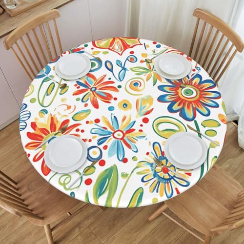Boltpack Tischdecke mit Paisley-Muster, mit elastischem Rand, runde Tischdecke, waschbar, wiederverwendbar, Tischdecke für Küche, Esszimmer, Party Boltpack Tischdecke mit Paisley-Muster, mit elastischem Rand, runde Tischdecke, waschbar, wiederverwendbar, Tischdecke für Küche, Esszimmer, Party von Boltpack