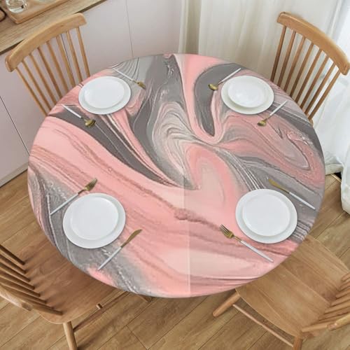 Boltpack Tischdecke mit rosa Aufdruck und elastischem Rand, runde Tischdecke, waschbar, wiederverwendbar, Tischdecke für Küche, Esszimmer, Party Boltpack Tischdecke mit rosa Aufdruck und elastischem Rand, runde Tischdecke, waschbar, wiederverwendbar, Tischdecke für Küche, Esszimmer, Party von Boltpack