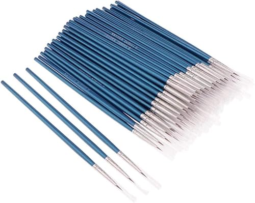 100-teiliges Detail-Pinsel-Set, runder spitzer Nylon-Pinsel, kleine Pinsel, Miniatur-Pinsel für Miniatur-Modelle, Handwerk, Malerei, Körpermalerei (S) von Bombki
