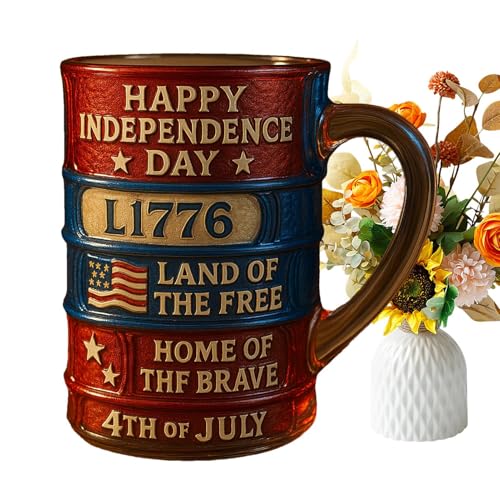 Bomefoi Patriotische USA-Flaggen Tassen,Happy Unabhängigkeitstag Trinkbecher | Mehrweg Getränkebehälter Themenbezogenes Trinkgeschirr für Täglichen Gebrauch Bomefoi Patriotische USA-Flaggen Tassen,Happy Unabhängigkeitstag Trinkbecher | Mehrweg Getränkebehälter Themenbezogenes Trinkgeschirr für Täglichen Gebrauch von Bomefoi