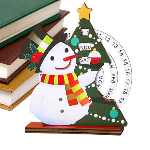 Bomefoi Weihnachts Countdown Kalender - Holz Tisch Adventskalender Mit Zahlen | Tischdekoration Für Wohnung Hotel Klassenzimmer von Bomefoi