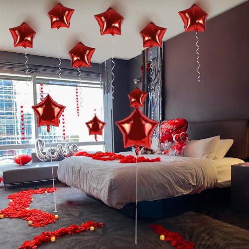 10pcs Red Star Balloons, 18 Inch Red Foil Balloons, Balloons Helium Star Balloons for Valentines Engagement Bridal Shower Graduation 10pcs Red Star Balloons, 18 Inch Red Foil Balloons, Balloons Helium Star Balloons for Valentines Engagement Bridal Shower Graduation von Bomiclss