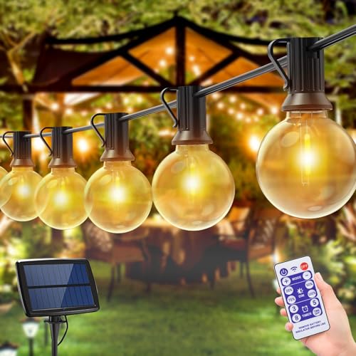 Bomkim Solar Lichterkette Außen,8.75M Outdoor Lichterkette mit 12+1 G40 LED Glühbirnen Plastik, USB/Solar-Lademethode, 4 Modi, IP65 Wasserdicht Lichterketten für Garten, Party, Hochzeiten Bomkim Solar Lichterkette Außen,8.75M Outdoor Lichterkette mit 12+1 G40 LED Glühbirnen Plastik, USB/Solar-Lademethode, 4 Modi, IP65 Wasserdicht Lichterketten für Garten, Party, Hochzeiten von Bomkim