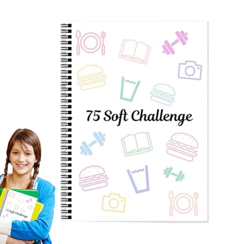 BommFu Challenge Notizbuch Planer | A4 Soft Challenge Planungsnotizbuch | 75 Soft Challenge Tracker | Einfacher Tagesplaner - Spiralnotizbuch Für Den Alltag, Organizer Notizblock Tagebuch BommFu Challenge Notizbuch Planer | A4 Soft Challenge Planungsnotizbuch | 75 Soft Challenge Tracker | Einfacher Tagesplaner - Spiralnotizbuch Für Den Alltag, Organizer Notizblock Tagebuch von BommFu