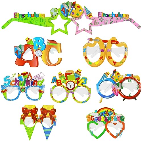 Bomtop 24 Stück Einschulung Deko junge/mädchen, Alles Gute Zum Schulanfang Brille, Schulanfang geschenke, Party Photo Booth Requisiten, Schulanfang deko, Einschulung Partybrillen, Deko einschulung Bomtop 24 Stück Einschulung Deko junge/mädchen, Alles Gute Zum Schulanfang Brille, Schulanfang geschenke, Party Photo Booth Requisiten, Schulanfang deko, Einschulung Partybrillen, Deko einschulung von Bomtop