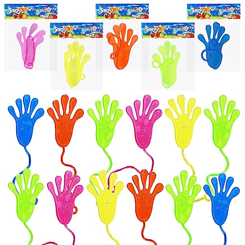 Bomtop 36 Stück Klatschhand Kinder Klebrige Hände Bunte Klatschhände für Mitgebsel kindergeburtstag Party Kleine Geschenk für Jungen Mädchen (Farbe Zufällig) von Bomtop