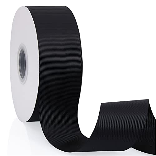 Schwarzes doppelseitiges Ripsband für Geschenke, Hochzeit, Party, Basteln, Haarschleifen, Blumen, Heimdekoration, 5,1 cm x 45,7 m, einfarbig, doppelseitig, für Geschenke Schwarzes doppelseitiges Ripsband für Geschenke, Hochzeit, Party, Basteln, Haarschleifen, Blumen, Heimdekoration, 5,1 cm x 45,7 m, einfarbig, doppelseitig, für Geschenke von Bomybaw