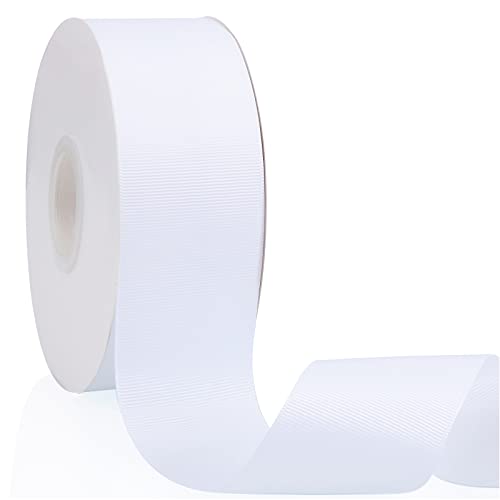 Weißes doppelseitiges Ripsband für Geschenke, Hochzeit, Party, Basteln, Haarschleifen, Blumen, Heimdekoration, 5,1 cm x 45,7 m, einfarbig, doppelseitig, für Geschenke Weißes doppelseitiges Ripsband für Geschenke, Hochzeit, Party, Basteln, Haarschleifen, Blumen, Heimdekoration, 5,1 cm x 45,7 m, einfarbig, doppelseitig, für Geschenke von Bomybaw