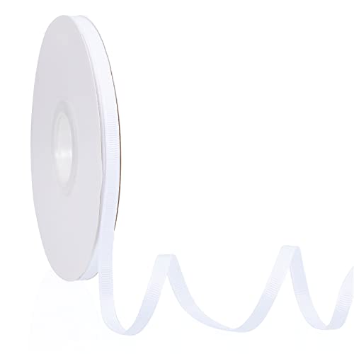 Weißes doppelseitiges Ripsband für Geschenke, Hochzeit, Party, Basteln, Haarschleifen, Blumen, Heimdekoration Weißes doppelseitiges Ripsband für Geschenke, Hochzeit, Party, Basteln, Haarschleifen, Blumen, Heimdekoration von Bomybaw