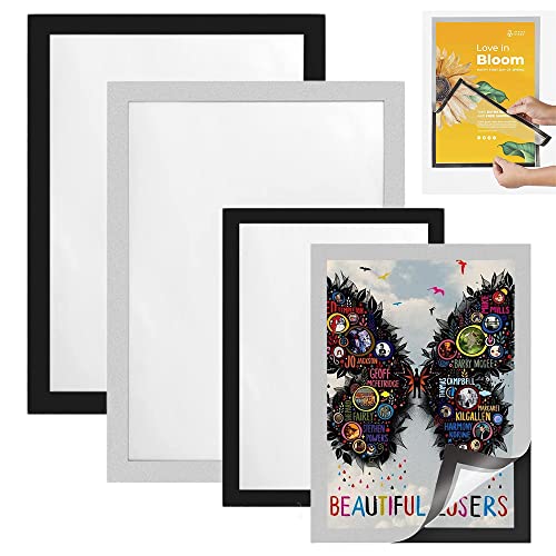 BonTiady 4 Stück Diamond Painting Bilderrahmen, A4 und A5 Inforahmen selbstklebend mit Magnetschnalle, Bilderrahmen für kinderzeichnungen, schneller Wechsel vom hängenden Dokumentenhalter. BonTiady 4 Stück Diamond Painting Bilderrahmen, A4 und A5 Inforahmen selbstklebend mit Magnetschnalle, Bilderrahmen für kinderzeichnungen, schneller Wechsel vom hängenden Dokumentenhalter. von BonTiady