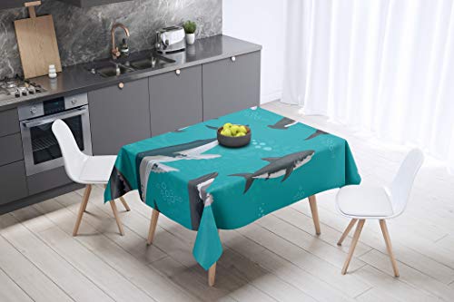 Le Jardin du Lin Kitchen Decoration, Tablecloth, 140cm x 140cm - Designed and Manufactured in Turkey von Bonamaison