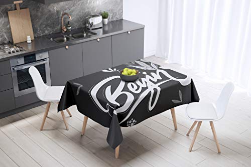 Le Jardin du Lin Kitchen Decoration, Tablecloth, 140cm x 140cm - Designed and Manufactured in Turkey von Bonamaison