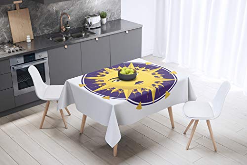 Le Jardin du Lin Kitchen Decoration, Tablecloth, 140cm x 140cm - Designed and Manufactured in Turkey von Bonamaison