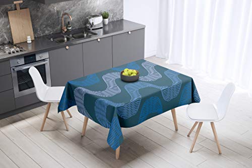 Le Jardin du Lin Kitchen Decoration, Tablecloth, 140cm x 140cm - Designed and Manufactured in Turkey von Bonamaison