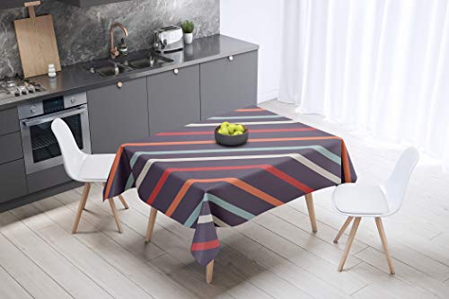 Le Jardin du Lin Kitchen Decoration, Tablecloth, 140cm x 140cm - Designed and Manufactured in Turkey von Le Jardin du Lin