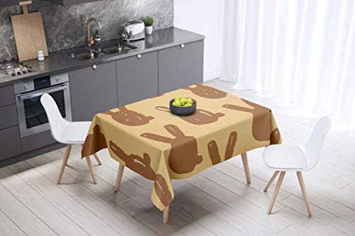 Bonamaison Küchendekoration, Tischdecke, Brauntöne, 140 x 140 cm - Entworfen und hergestellt in der Türkei Bonamaison Küchendekoration, Tischdecke, Brauntöne, 140 x 140 cm - Entworfen und hergestellt in der Türkei von Bonamaison
