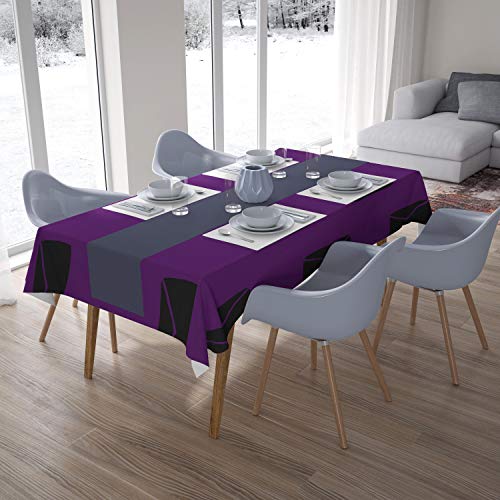 Bonamaison Küchendekoration, Tischdecke, Lila, Schwarz, 140 x 200 cm - Entworfen und hergestellt in der Türkei Bonamaison Küchendekoration, Tischdecke, Lila, Schwarz, 140 x 200 cm - Entworfen und hergestellt in der Türkei von Bonamaison