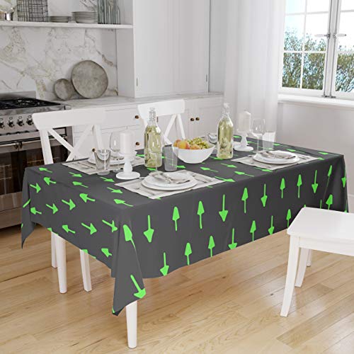Bonamaison Küchendekoration, Tischdecke, Neongrüner Rauch, 140 x 160 cm - Entworfen und hergestellt in der Türkei von Bonamaison