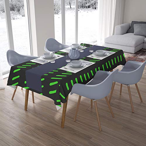 Le Jardin du Lin Küchendekoration, Tischdecke, Neongrüner Rauch, 140 x 200 Cm - Entworfen und hergestellt in der Türkei von Le Jardin du Lin