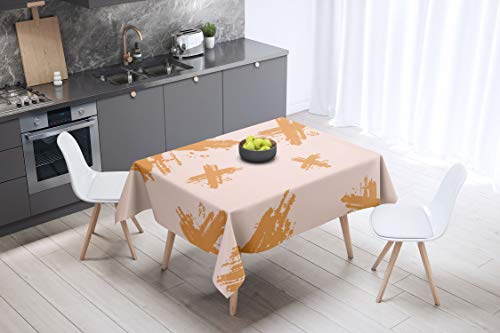 Le Jardin du Lin Küchendekoration, Tischdecke, Orange, nicht-gerade weiss, 140 x 140 Cm - Entworfen und hergestellt in der Türkei Le Jardin du Lin Küchendekoration, Tischdecke, Orange, nicht-gerade weiss, 140 x 140 Cm - Entworfen und hergestellt in der Türkei von Le Jardin du Lin