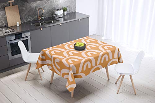 Le Jardin du Lin Küchendekoration, Tischdecke, Orange, nicht-gerade weiss, 140 x 140 Cm - Entworfen und hergestellt in der Türkei Le Jardin du Lin Küchendekoration, Tischdecke, Orange, nicht-gerade weiss, 140 x 140 Cm - Entworfen und hergestellt in der Türkei von Le Jardin du Lin