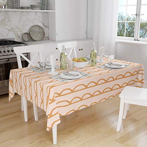 Le Jardin du Lin Küchendekoration, Tischdecke, Orange, Nicht-gerade weiss, 140 x 160 Cm - Entworfen und hergestellt in der Türkei von Le Jardin du Lin