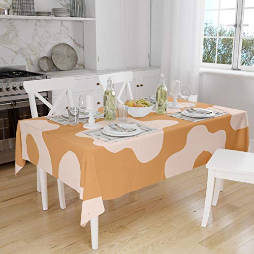 Le Jardin du Lin Küchendekoration, Tischdecke, Orange, Nicht-gerade weiss, 140 x 160 Cm - Entworfen und hergestellt in der Türkei von Le Jardin du Lin