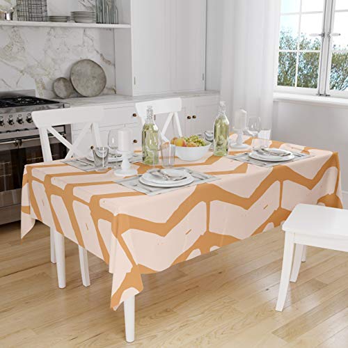 Le Jardin du Lin Küchendekoration, Tischdecke, Orange, Nicht-gerade weiss, 140 x 160 Cm - Entworfen und hergestellt in der Türkei von Le Jardin du Lin