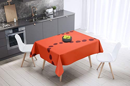 Le Jardin du Lin Küchendekoration, Tischdecke, Orange Bordeaux, 140 x 140 Cm - Entworfen und hergestellt in der Türkei Le Jardin du Lin Küchendekoration, Tischdecke, Orange Bordeaux, 140 x 140 Cm - Entworfen und hergestellt in der Türkei von Bonamaison