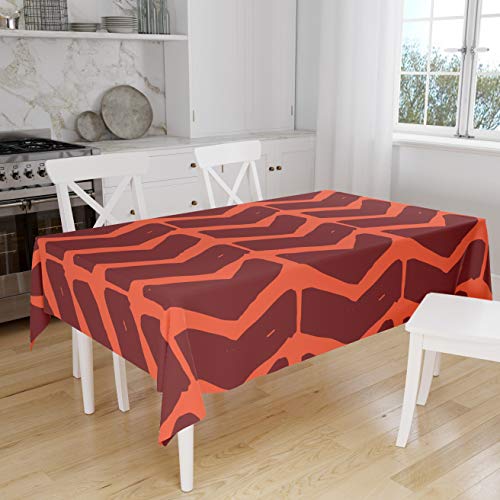 Le Jardin du Lin Küchendekoration, Tischdecke, Orange Bordeaux, 140 x 160 Cm - Entworfen und hergestellt in der Türkei von Le Jardin du Lin