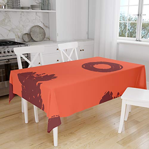 Le Jardin du Lin Küchendekoration, Tischdecke, Orange Bordeaux, 140 x 160 Cm - Entworfen und hergestellt in der Türkei von Le Jardin du Lin