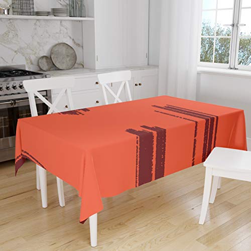 Le Jardin du Lin Küchendekoration, Tischdecke, Orange Bordeaux, 140 x 160 Cm - Entworfen und hergestellt in der Türkei von Le Jardin du Lin