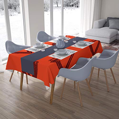 Le Jardin du Lin Küchendekoration, Tischdecke, Orange Bordeaux, 140 x 200 Cm - Entworfen und hergestellt in der Türkei von Le Jardin du Lin