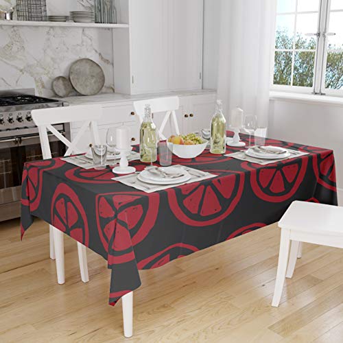 Le Jardin du Lin Küchendekoration, Tischdecke, rot schwarz, 140 x 160 Cm - Entworfen und hergestellt in der Türkei Le Jardin du Lin Küchendekoration, Tischdecke, rot schwarz, 140 x 160 Cm - Entworfen und hergestellt in der Türkei von Bonamaison