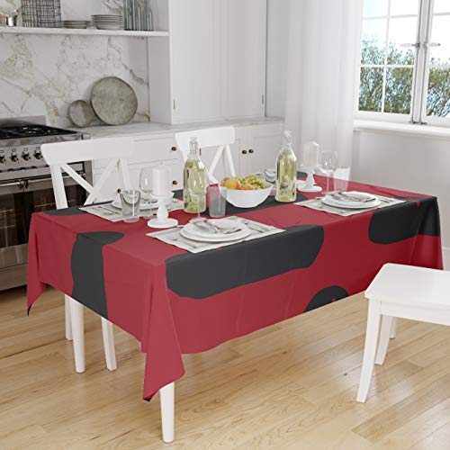 Le Jardin du Lin Küchendekoration, Tischdecke, rot schwarz, 140 x 160 Cm - Entworfen und hergestellt in der Türkei Le Jardin du Lin Küchendekoration, Tischdecke, rot schwarz, 140 x 160 Cm - Entworfen und hergestellt in der Türkei von Le Jardin du Lin